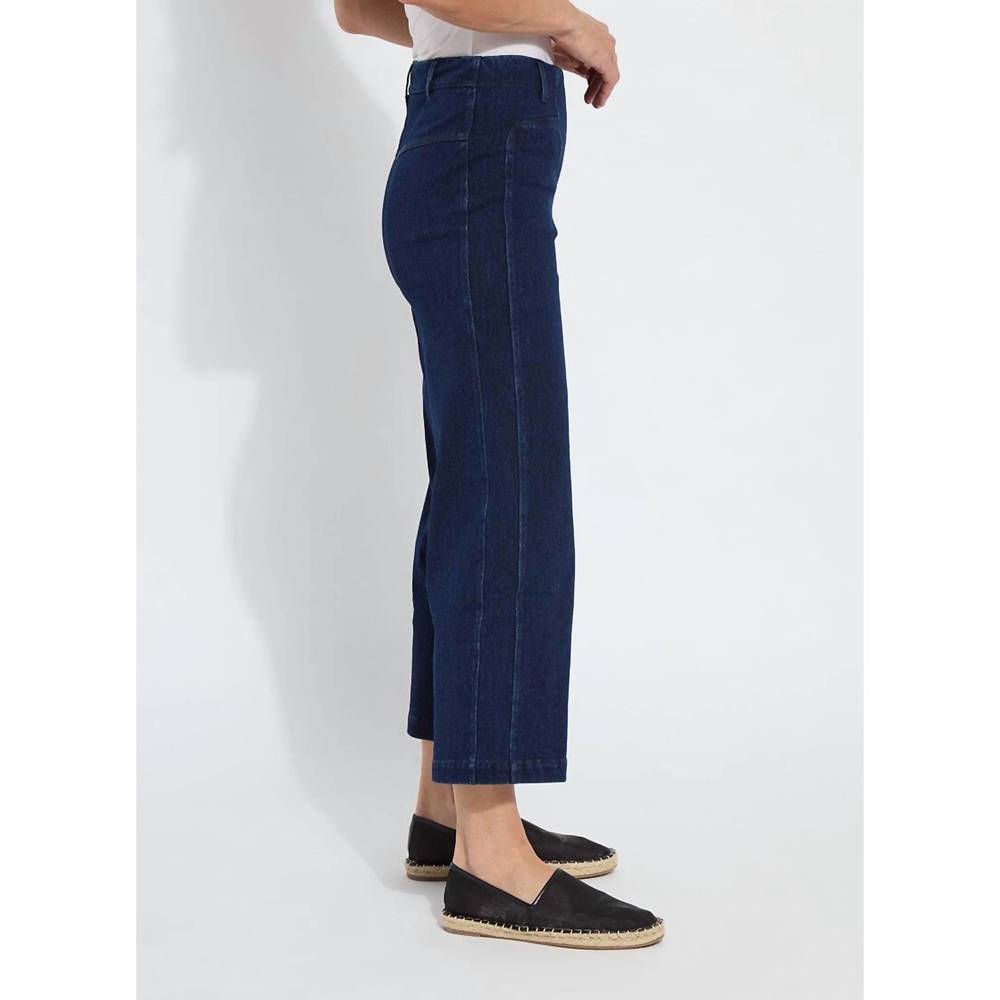 NEW LYSSE layton wide leg crop in dark indigo - Picture 2 of 4